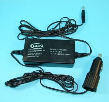 CPN MC1, CPN MC2 Battery Charger, Plugs Into Car Cigarette Lighter