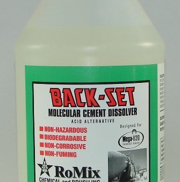 BACK-SET, Cement Dissolver, Back Set Cement Remover, 1 Gallon Jug, Concrete Remover