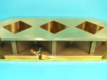 Cube Mold, 2" x 2" Bronze, 3-Gang